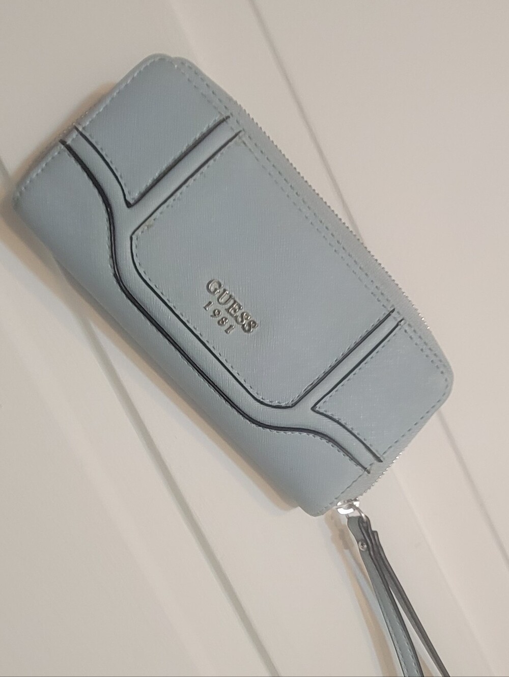Guess 1981 Light Blue Wristlet Wallet